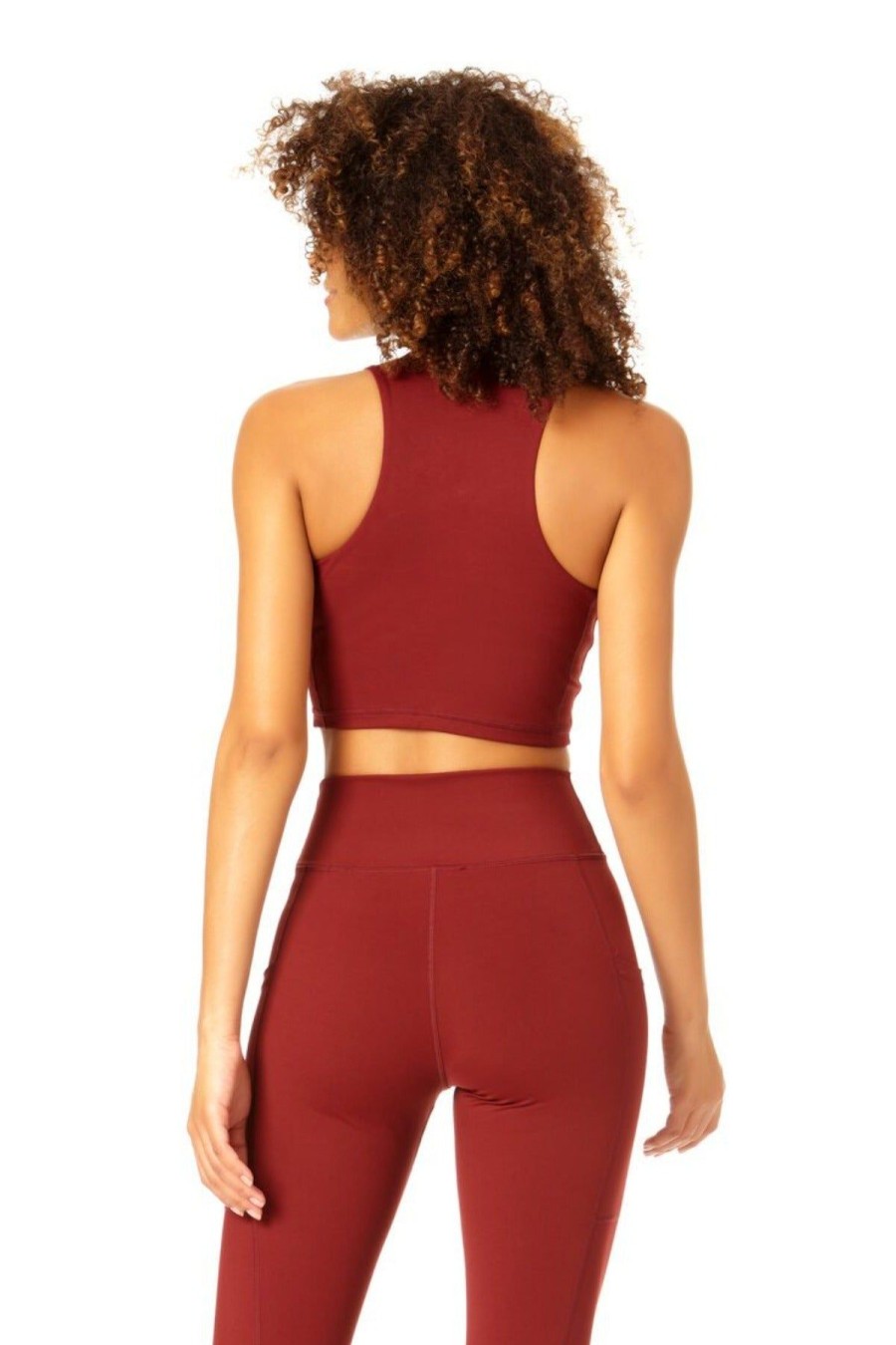 Women Anne Cole | Anne Cole Active-Women'S High Neck Crop Top