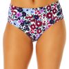 Women Anne Cole | Women'S Meadow Bouquet Soft Band Mid Rise Bikini Swim Bottom