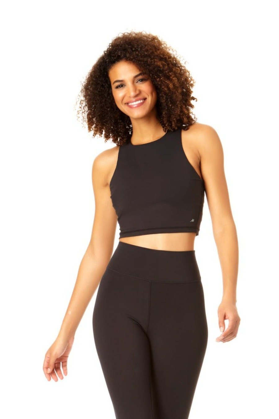 Women Anne Cole | Anne Cole Active-Women'S High Neck Crop Top