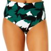 Women Anne Cole | Women'S Desert Bloom Fold Over High Waist Shirred Bikini Swim Bottoms