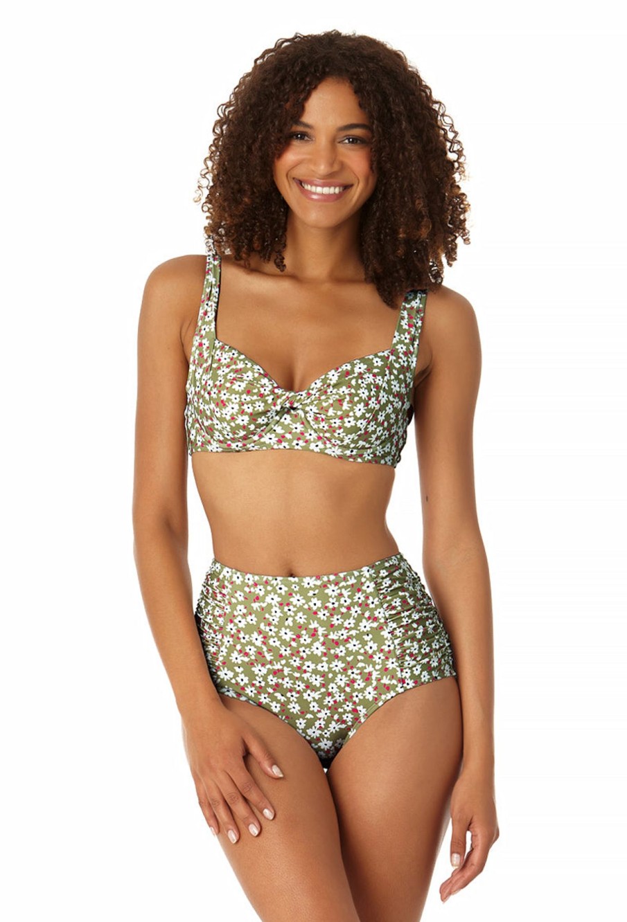 Women Anne Cole | Women'S Retro Underwire Bikini Swim Top